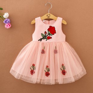 Charming Child Star&Rose Gauze Skirt