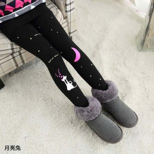 Baby Fun&2019Autumn and Winter New Fleece Printed Leggings