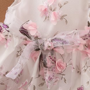 Charming Child Star&Petal Gauze Skirt