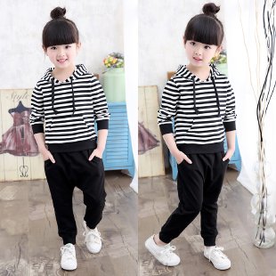 Happy Beibei&Autumn Girls Striped Suit