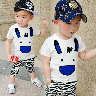 Childlike Innocence Clothes&Zebra Striped Short Sleeve Suit