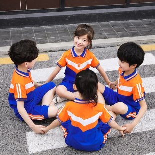 Childhood&Pull Color Matching Sports School Uniform