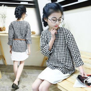 Meichun&Small Square Lattice Skirt