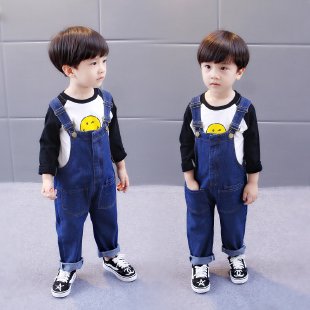 Sunshine Childhood&Autumn Denim Suspender Trousers