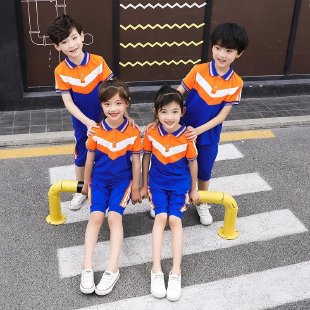 Childhood&Pull Color Matching Sports School Uniform