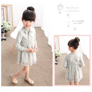 Ice man&Bow Lace Dress