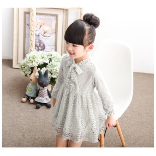 Ice man&Bow Lace Dress