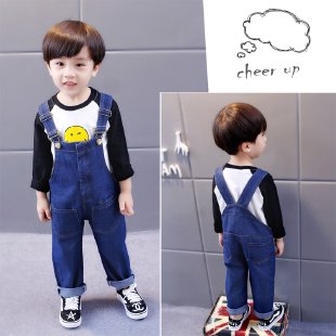 Sunshine Childhood&Autumn Denim Suspender Trousers